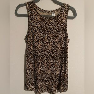 Old Navy Leopard Print Top Sz L